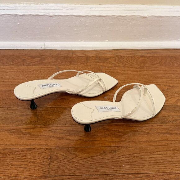 Jimmy Choo Etana Mule 50 Leather Sandal Women's Size 41 - Picture 5 of 8